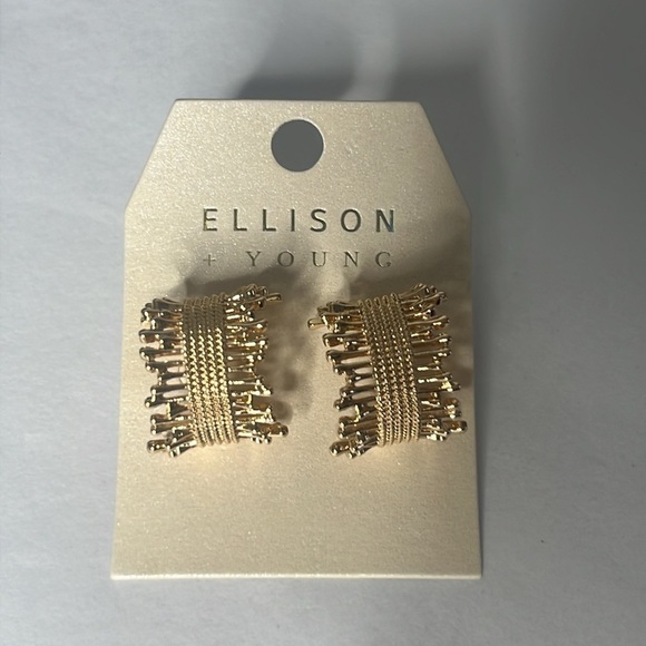 ellison young Jewelry - Women’s Gold Ellison Young Hoop Designed Earrings